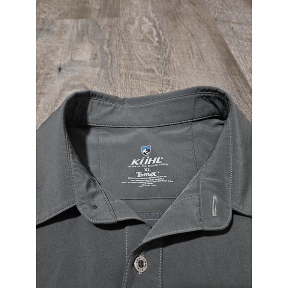 Kuhl Renegade Tufflex Shirt Mens XL Gray Short Sleeve Stretch Performance - Picture 4 of 6